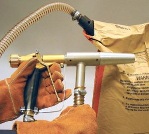 Sandblasting power gun